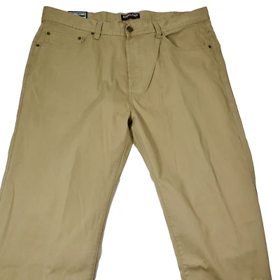 Pantalones elásticos Kirkland Signature para hombre 44x30 rectos calce estándar caqui ¡NUEVOS! Foto 1 de 3