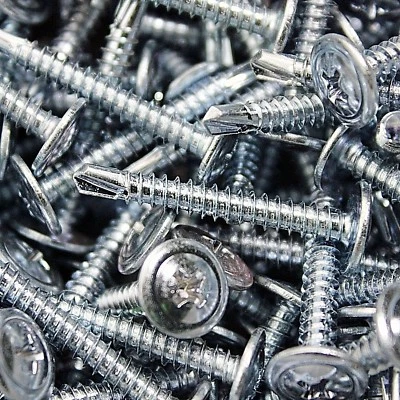 PLATONIX 1,000 #8 X 1" Phillips Modified Truss Head Self Drilling Screw Zinc Tek K-Lath