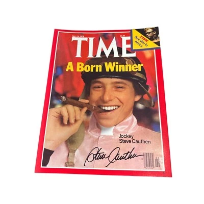 ¡Foto firmada por Steve Cauthen de 8,5x11! Triple Corona Ganadora Caballo Jockey en Afirmado Foto 1 de 2