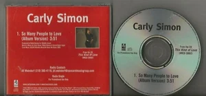 Carly Simon - So Many People to Love CD single US promotional 1 trx Hear Music D - Imagen 1 de 1