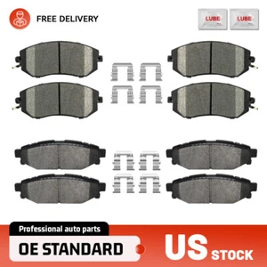 Front & Rear Ceramic Brake Pads W/Hardware Kit for Subaru Outback 2.5L 2013 2014 - Picture 1 of 6