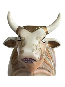 2000 Cow Parade Cow Figurine Theatre Scene With Curtains *No Box* - Picture 1 of 8