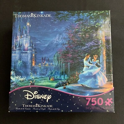 Thomas Kinkade 迪士尼灰姑娘跳舞星光拼图密封 750 件 Ceaco — 第 1/3 张图片