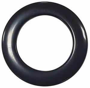 MICRON BLACK PLASTIC-ROUND CURTAIN GROMMET; PLAIN WASHER #12 (ID: 40mm) (12pcs) - Picture 1 of 2