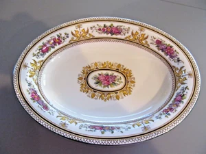 WEDGWOOD COLUMBIA 10" TAZÓN OVALADO PARA SERVIR VERDURAS BORDE VERDE CON 595 1924 A 1997 - Imagen 1 de 7