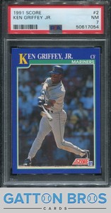 1991 Score #2 Ken Griffey Jr PSA 7 NM