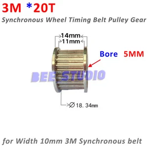 HTD3M20T Zähne Synchronrad Zahnriemenscheibe Zahnrad Kettenrad Bohrung 5 mm - Bild 1 von 2