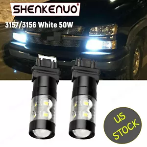 3157 LED White Daytime Running Light Bulb DRL for Chevy Silverado 1500 2000-2007 - Foto 1 di 29