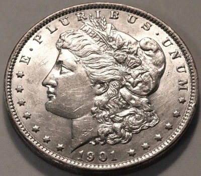 1901 P Morgan Silver Dollar, High Grade, Better, Semi-KEY Date Philadelphia $1 - Image 1 of 4