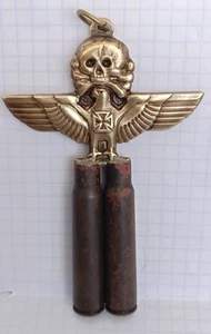 Anhänger Totenkopf   Reichsadler mit Eiserenem Kreuz - Wehrmacht - Bild 1 von 10