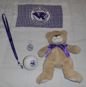 NUEVO PAQUETE LOTE HPU HIGH POINT UNIVERSIDAD MERCH OSO CORDÓN LLAVERO TOALLA BOLA - Imagen 1 de 5