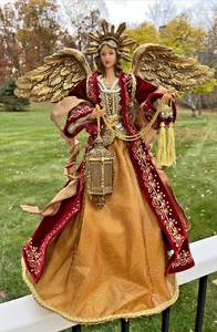 Angel Figure With Lamp Base Katherine's Collection? Jewels Tabletop 20" Ornate - Picture 1 of 21