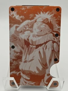 Naruto - Naruto gravierte Metall RFID minimalistische Geldbörse mit Geldklammer - Bild 1 von 2
