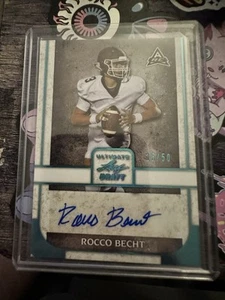 2022 Leaf Ultimate Draft - Rocco Becht #BA-RB1 Navy /50 (AU, RC) - Picture 1 of 2