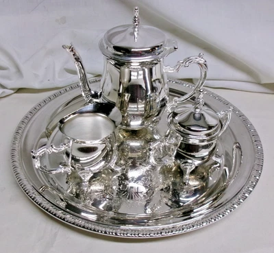 JUEGO DE TÉ/CAFÉ PLATO PLATA INFANTIL 'PRÍNCIPE WILLIAM' - PLATA INTERNACIONAL EXTRAÑA Foto 1 de 4