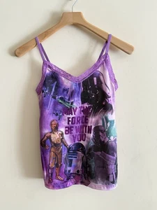 Canotta Cami Disney Cosplay Star Wars Rogue One con orlo in pizzo viola piccola - Foto 1 di 4