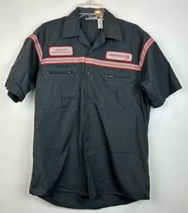 Vintage Northwest Airlines Shirt Mens Medium Disney Gray Red Made USA Flaw - Picture 1 of 9