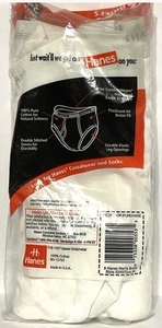 Vintage 1997 Hanes weiße Herren Slips 3er Pack Gr. 34 Tighty Whities Sammlerstück - Bild 1 von 4