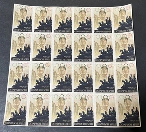 X24 Estampillas de los Juegos Olímpicos del Tercer Reich Alemán Berlín Hoja Completa MNH Segunda Guerra Mundial Segunda Guerra Mundial - Imagen 1 de 2