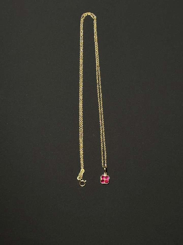 Olive Ave 14K Yellow Gold & Ruby Clove Necklace - Image 1 of 4