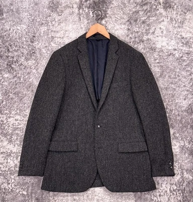 Chaqueta J Crew 42L Para Hombres Ludlow Moon British Herringbone Tweed Abrigo Deportivo Blazer Foto 1 de 4