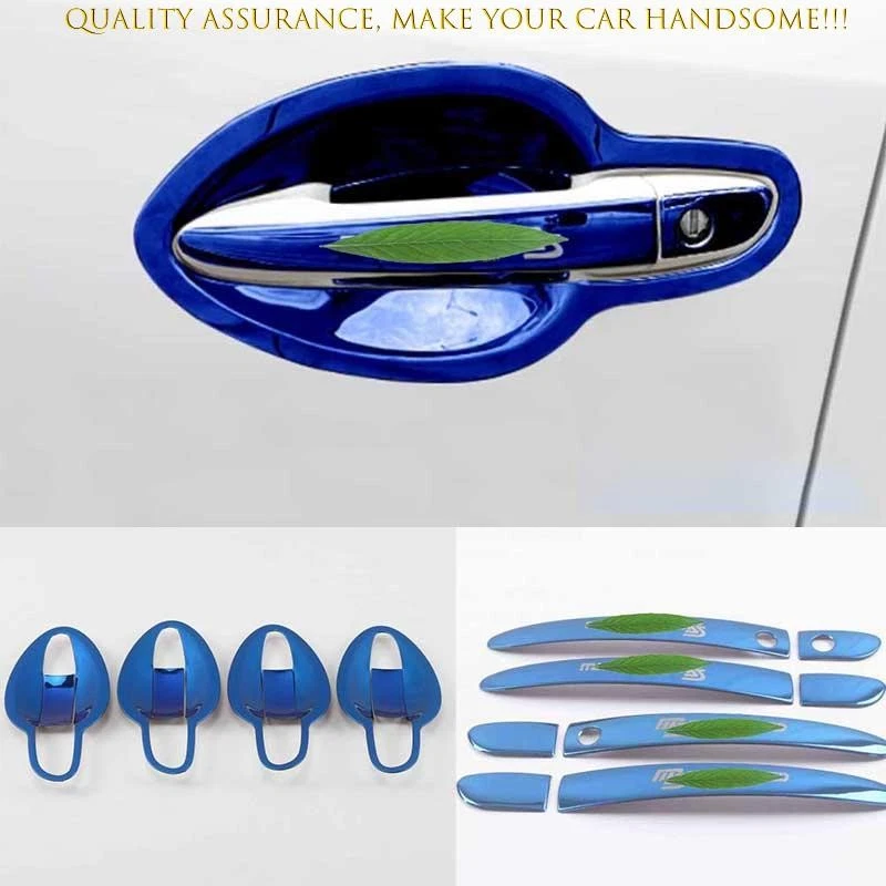Cubierta de manija de tazón de puerta exterior de acero azul 16 piezas para Mazda CX-5 2013-2016 Foto 1 de 1