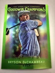 2021 Upper Deck Goodwin Champions #5 Bryson DeChambeau Platinum Neon Green - Picture 1 of 2
