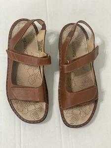 Kumfs Sandals Women’s 40 Adjustable Straps Tan Leather US 8.5 - Picture 1 of 6
