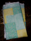Cotton Patchwork Unfinished Floral Machine Stitched Quilt Top Project 38x56