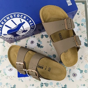 Birkenstock Arizona Mocha Brown Sandals EVA Slide-On Leather Shoes Size EU 37-45 - Picture 1 of 10