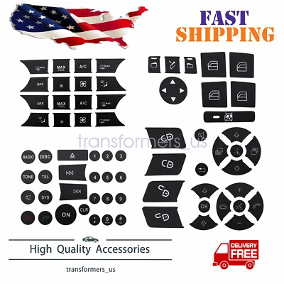 For 2007-2014 Mercedes Benz Button Steering AC Window Decals Stickers US Stock - Image 1 of 4