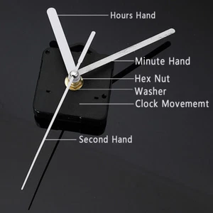 5PCS Silent Clock Movement Quartz Mechanism Replacement Repair Tool Hands Kit - Picture 1 of 12