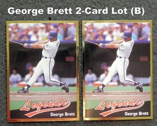 GEORGE BRETT _ 2-Card Lot _ 1990 LEGENDS Gold Foil Border #24 _Exact Lot (B)