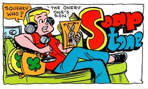 Squeaky QSL CB Radio Card #1244 Soapstone The Onery One's Son Playboy Magazine - Picture 1 of 2