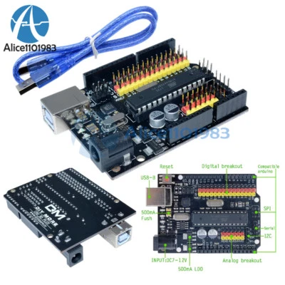 Arduino Compatible UNO R3 PLUS Sensor I/O Shield Atmega328P 16U2 Expansion Board - Image 1 of 4