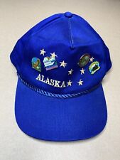 VTG Alaska State Flag Navy Blue Stars Adjustable Rope Snapback Hat Cap Pin
