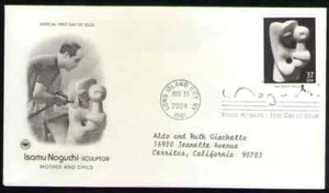 US. 3860. 37c. Mother & Child, Isamu Noguchi (1904-88) Sculptor. Artcraft FDC - Picture 1 of 1