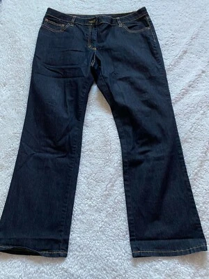 Bisou Bisou 女式直筒牛仔裤蓝色小号 16P 码 — 第 1/4 张图片