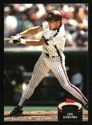 Len Dykstra 1992 Stadium Club #470 Baseball Card - Image 1 of 2