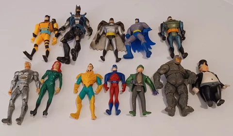DC Action Figure Lot - Superman Batman Penguin Poison Ivy Rhino Riddler etc Cover