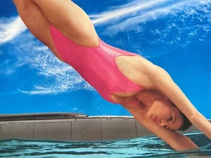 🔥NOS 1989 Vintage Coors Extra Gold Beer Model Girl Rare Poster Sexy Bikini Dive - Picture 1 of 5