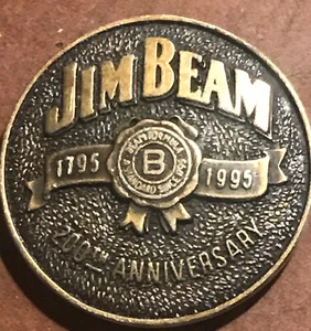 1995 JIM BEAM BOURBON WHISKEY MONETA 200° ANNIVERSARIO G8 - Foto 1 di 10