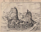 Sitten Sion Original Gravure sur Cuivre Bertius 1616