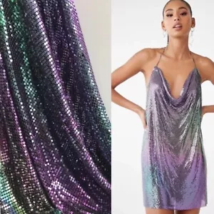 ZARA METAL MESH RHINESTONE HALTER MINI DRESS Size XS/S Iridescent BNWT - IBIZA! - Picture 1 of 17