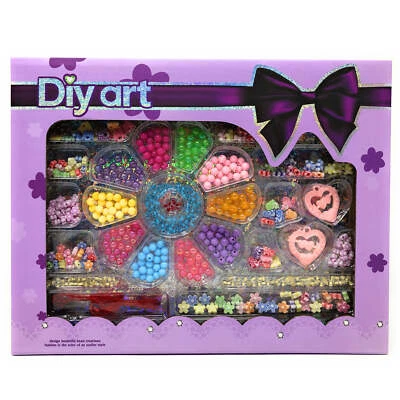 Bastelset Mädchen Perlen Armband Ketten basteln Schmuck Kinder DIY auffädeln - Bild 1 von 4