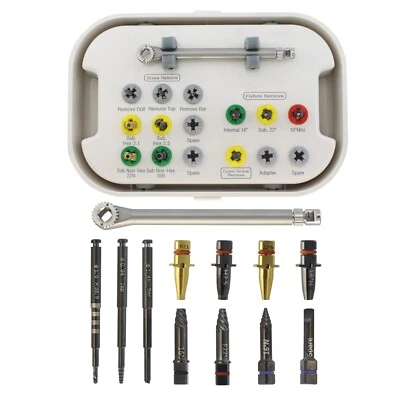 Implant Fixture & Fractured Screw Removal Kit Drill Guide Remover HeaNeam - Image 1 of 4