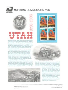 #477 32c Utah Statehood #3024 - Panel de estampillas conmemorativas de USPS - Imagen 1 de 1