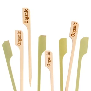 Organic Food Marking Bamboo Paddle Picks - Picture 1 of 9