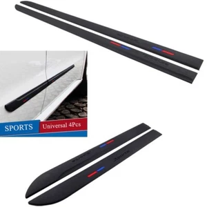 Rubber Car Body Trim Cover Side Skirt Door Side Line Sill Garnish Universal 4pcs - Picture 1 of 5