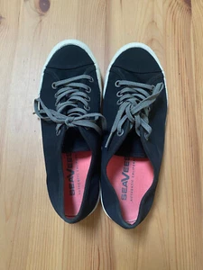 Zapatillas deportivas SeaVees para mujer negras de nailon Monterey estándar talla 7 - Imagen 1 de 6